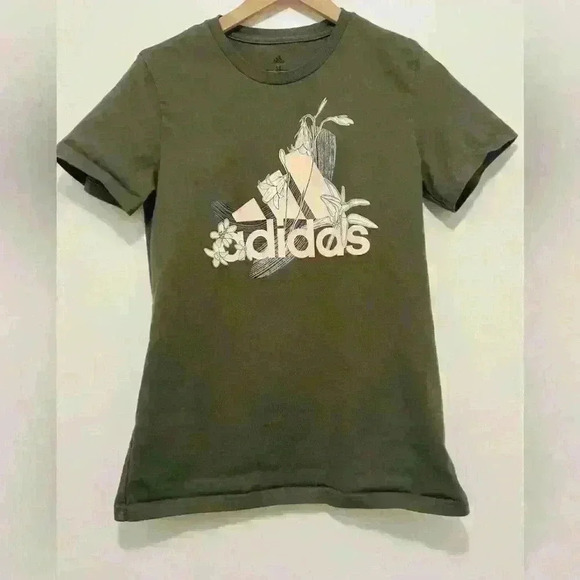 adidas Tops - Adidas Nini Sum Graphic T-Shirt, Women’s Size Medium in Wild Pine color